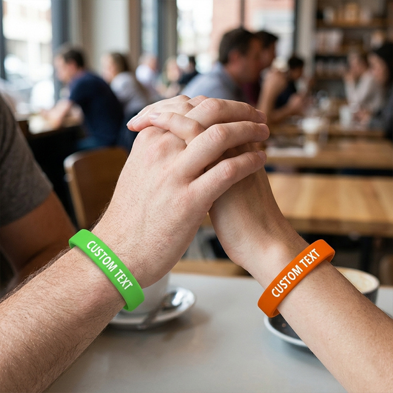 Custom Silicone Wristbands 100pcs Set, Gift for Her/Him